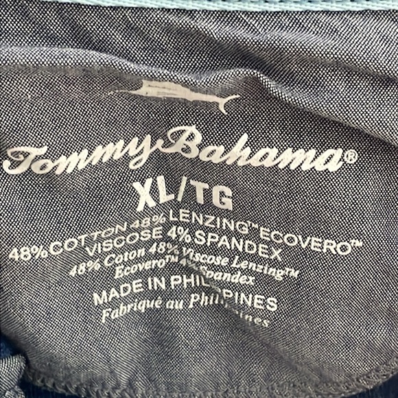 Tommy Bahama men’s XL blue heather henley long sleeve pullover shirt. EUC - Picture 5 of 6